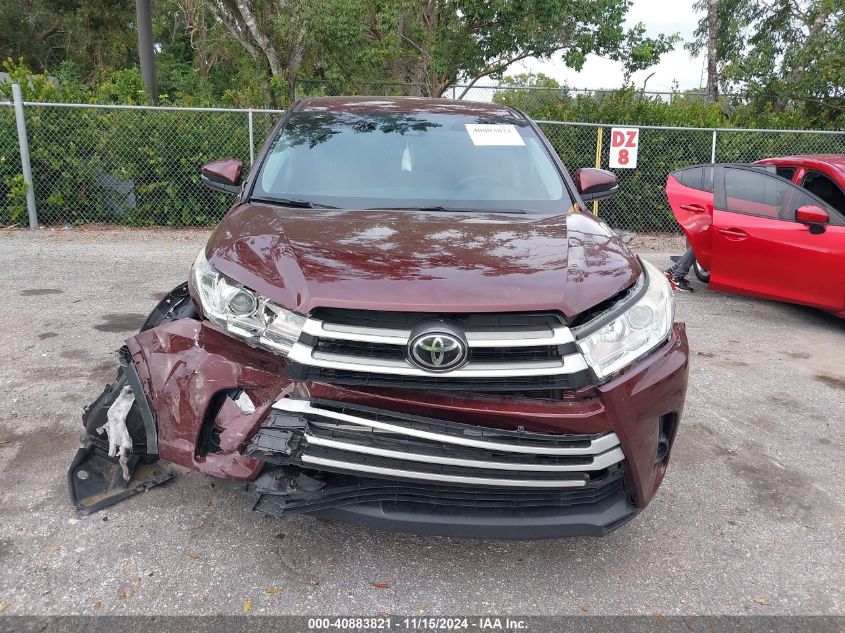 2019 Toyota Highlander Le VIN: 5TDZZRFHXKS353425 Lot: 40883821