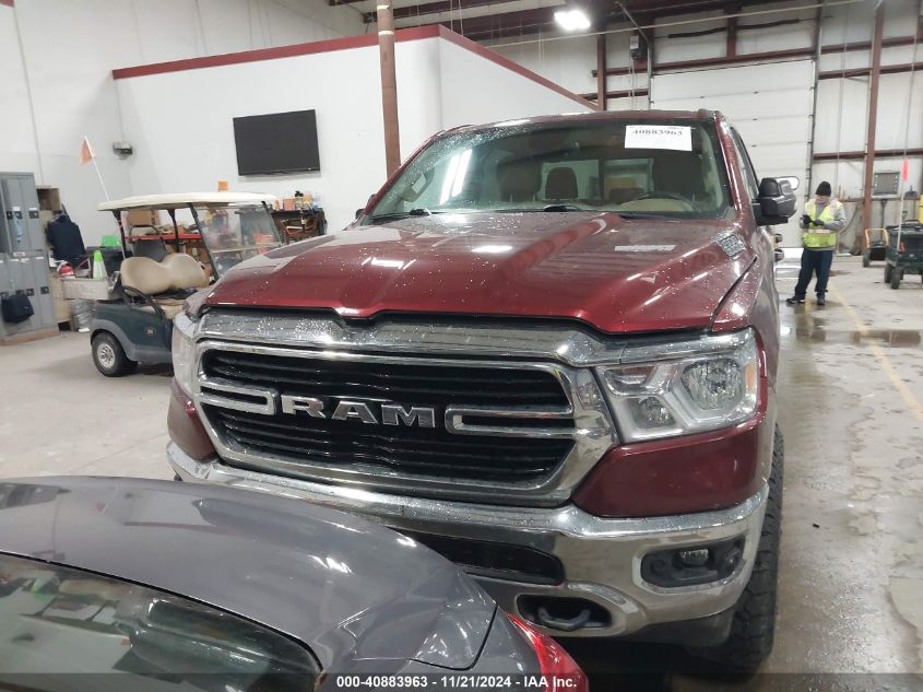 2019 Ram 1500 Big Horn/Lone Star 4X4 5'7 Box VIN: 1C6SRFFT0KN687710 Lot: 40883963