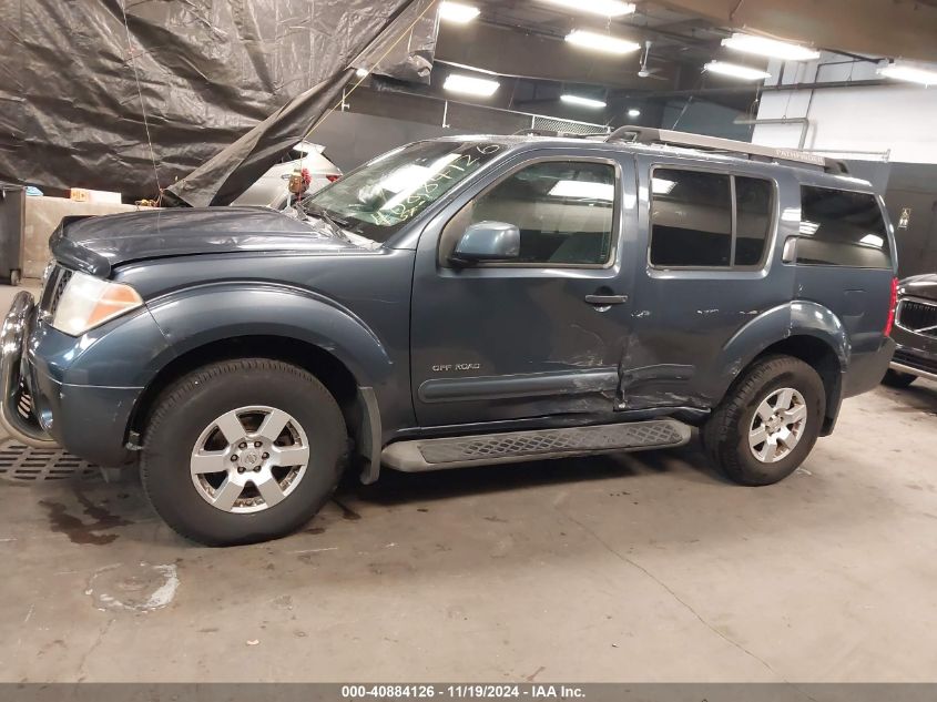 2005 Nissan Pathfinder Se Off-Road VIN: 5N1AR18W55C717794 Lot: 40884126