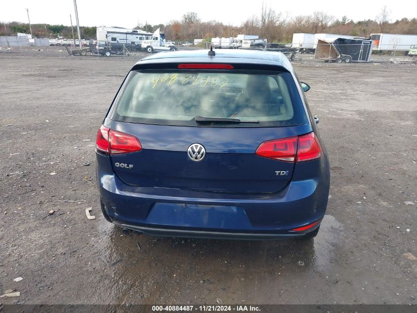 2015 Volkswagen Golf Tdi S 4-Door VIN: 3VWRA7AU4FM079111 Lot: 40884487