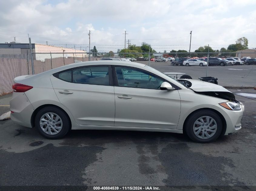 2017 Hyundai Elantra Se VIN: KMHD74LF9HU093511 Lot: 40884539