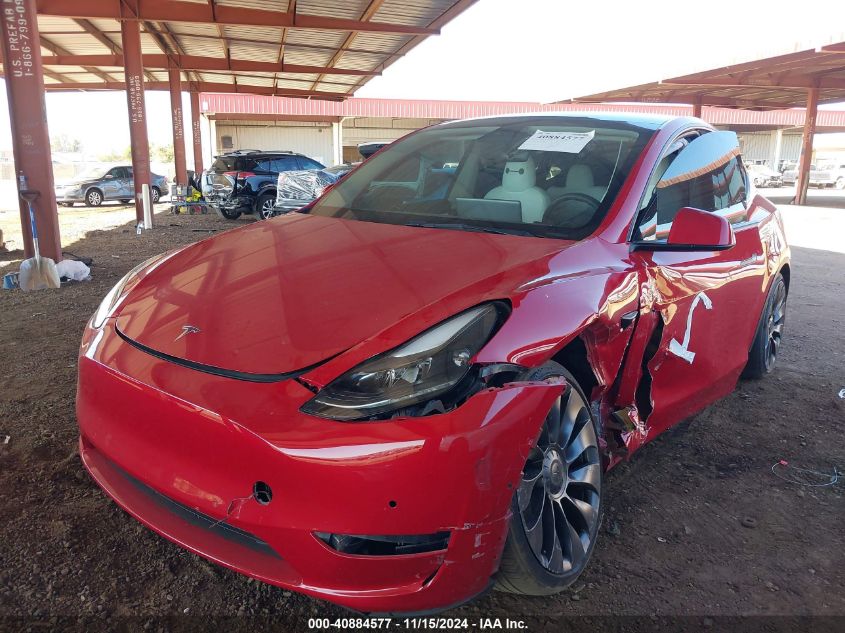 2021 Tesla Model Y Performance Dual Motor All-Wheel Drive VIN: 5YJYGDEF8MF277246 Lot: 40884577