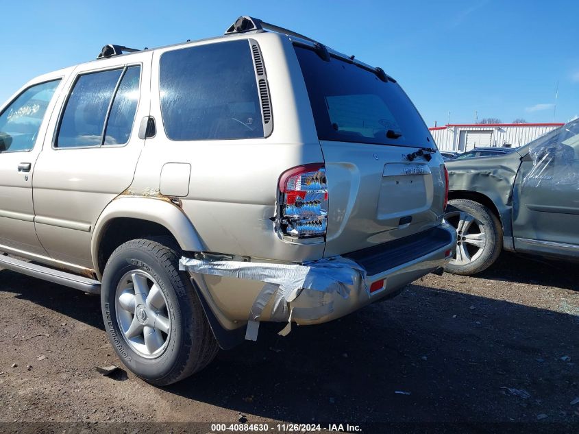 2001 Nissan Pathfinder Le VIN: JN8DR09YX1W606229 Lot: 40884630