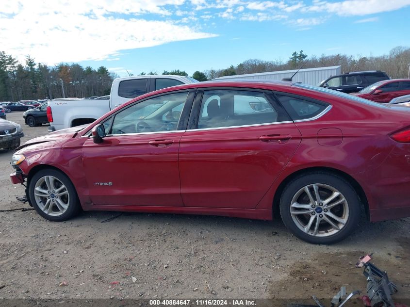 2018 Ford Fusion Hybrid Se VIN: 3FA6P0LUXJR175304 Lot: 40884647