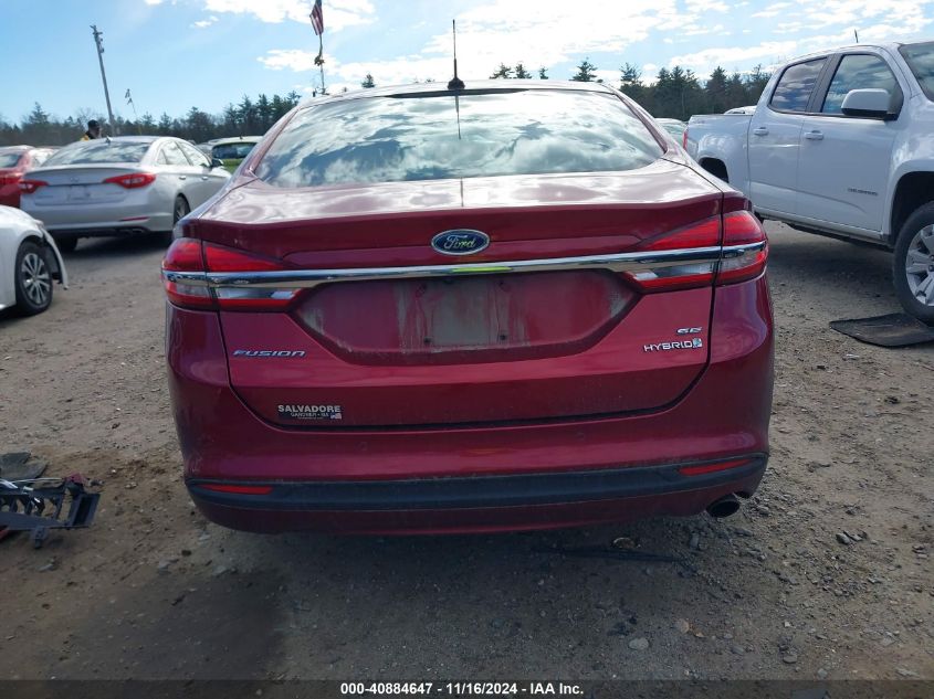 2018 Ford Fusion Hybrid Se VIN: 3FA6P0LUXJR175304 Lot: 40884647