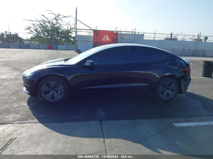 2022 Tesla Model 3 Rear-Wheel Drive VIN: 5YJ3E1EA3NF358370 Lot: 40884730