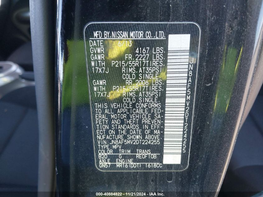 2013 NISSAN JUKE S - JN8AF5MV2DT224255