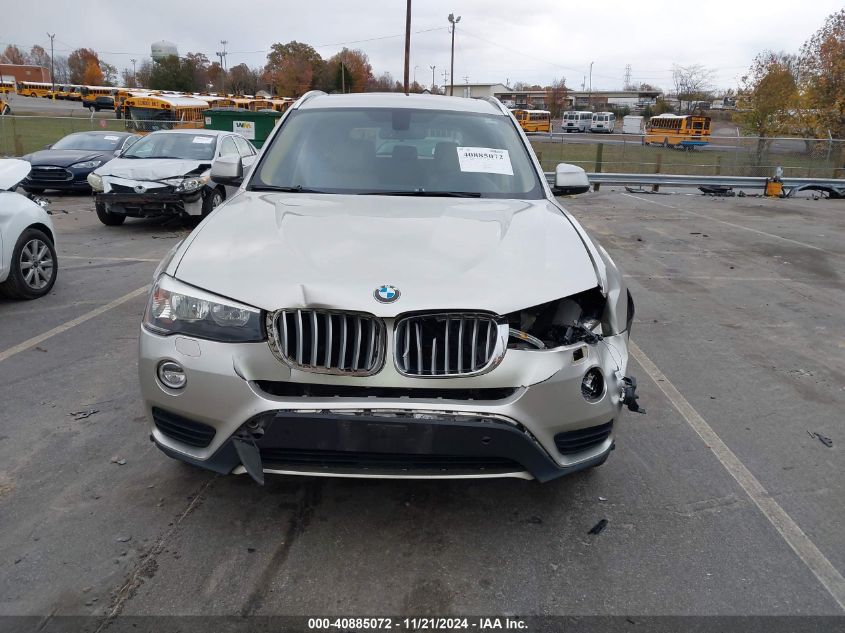 2015 BMW X3 xDrive28I VIN: 5UXWX9C58F0D51282 Lot: 40885072