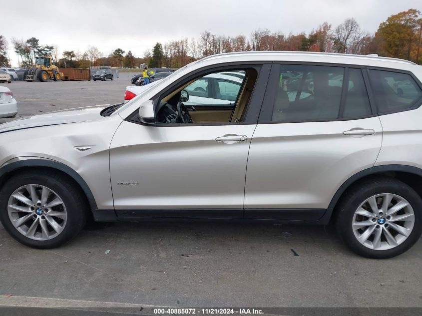 2015 BMW X3 xDrive28I VIN: 5UXWX9C58F0D51282 Lot: 40885072