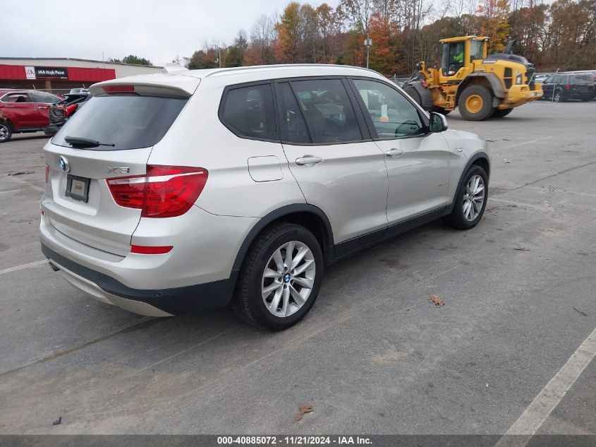 2015 BMW X3 xDrive28I VIN: 5UXWX9C58F0D51282 Lot: 40885072