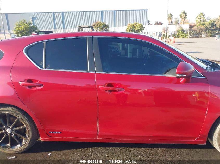 2011 Lexus Ct 200H Premium VIN: JTHKD5BH2B2037702 Lot: 40885218