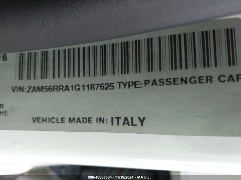 2016 MASERATI QUATTROPORTE S Q4 - ZAM56RRA1G1187625