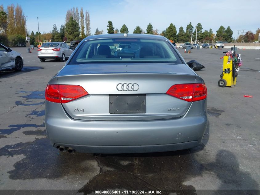 2010 Audi A4 2.0T Premium VIN: WAUAFAFL9AN064579 Lot: 40885401