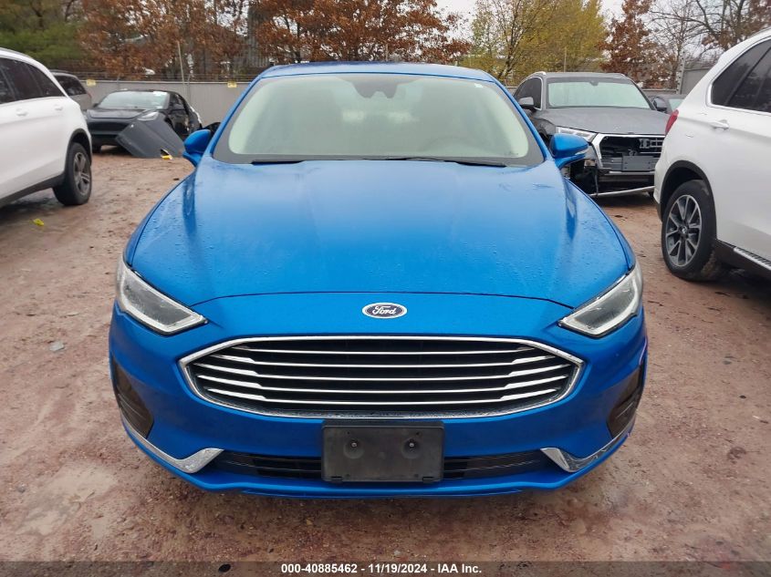 2019 Ford Fusion Hybrid Sel VIN: 3FA6P0MU3KR257942 Lot: 40885462