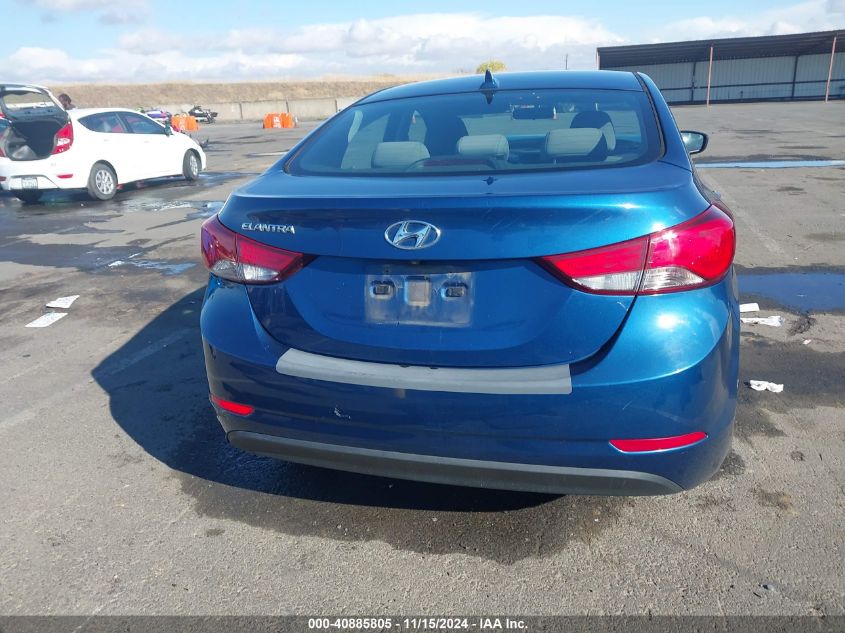 2016 Hyundai Elantra Se VIN: KMHDH4AE7GU511392 Lot: 40885805