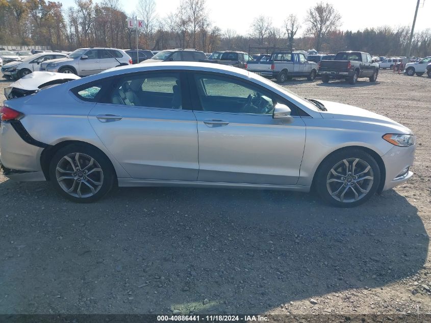 2017 Ford Fusion Se VIN: 3FA6P0HDXHR166105 Lot: 40886441