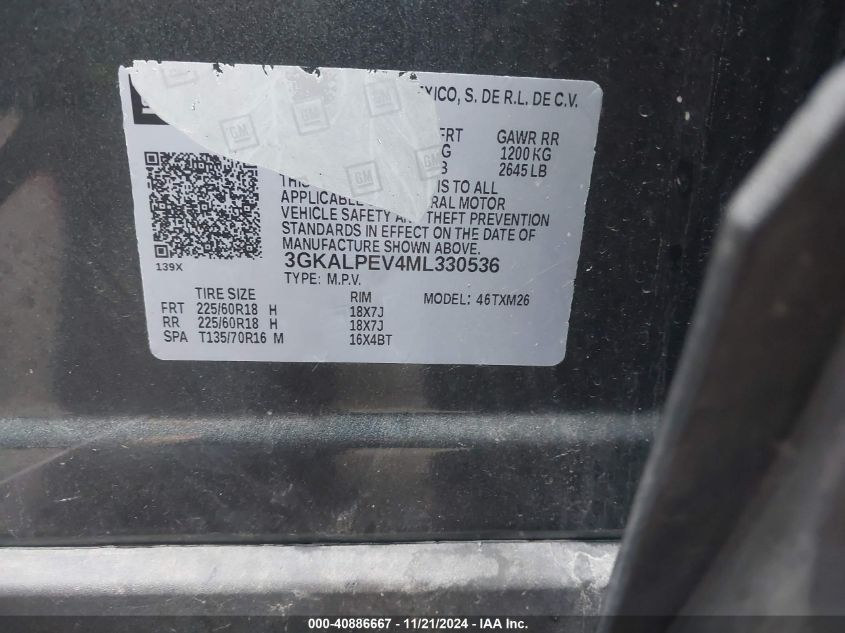 2021 GMC TERRAIN FWD SLT - 3GKALPEV4ML330536