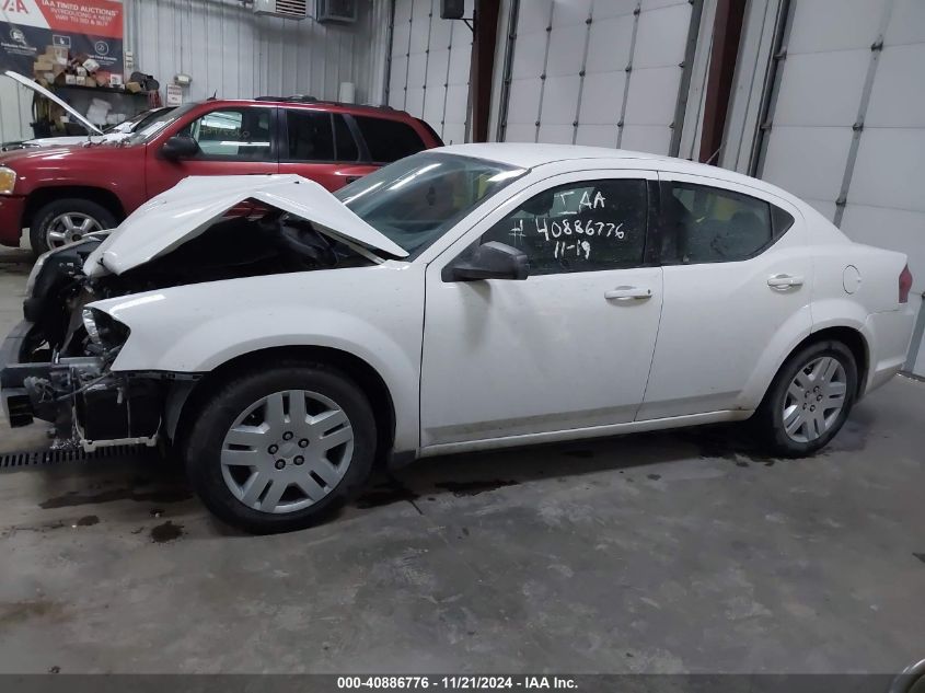 2014 Dodge Avenger Se VIN: 1C3CDZAB1EN232594 Lot: 40886776