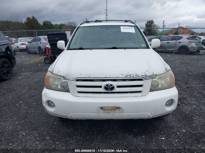 2006 Toyota Highlander Limited V6 VIN: JTEEP21A360167381 Lot: 40886810