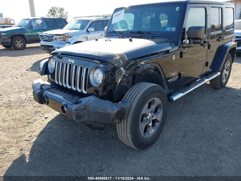 2017 Jeep Wrangler Unlimited Sahara 4X4 VIN: 1C4BJWEG5HL672385 Lot: 40886817