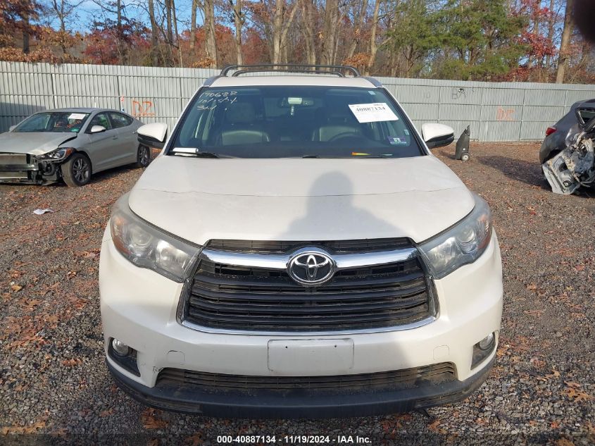 2015 Toyota Highlander Xle V6 VIN: 5TDJKRFH8FS133448 Lot: 40887134