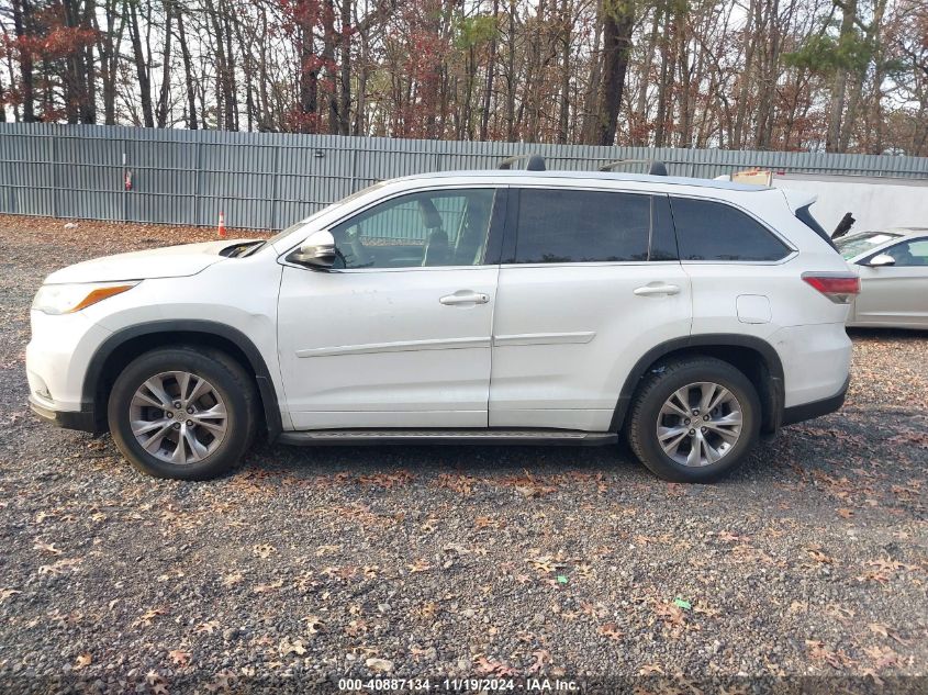 2015 Toyota Highlander Xle V6 VIN: 5TDJKRFH8FS133448 Lot: 40887134