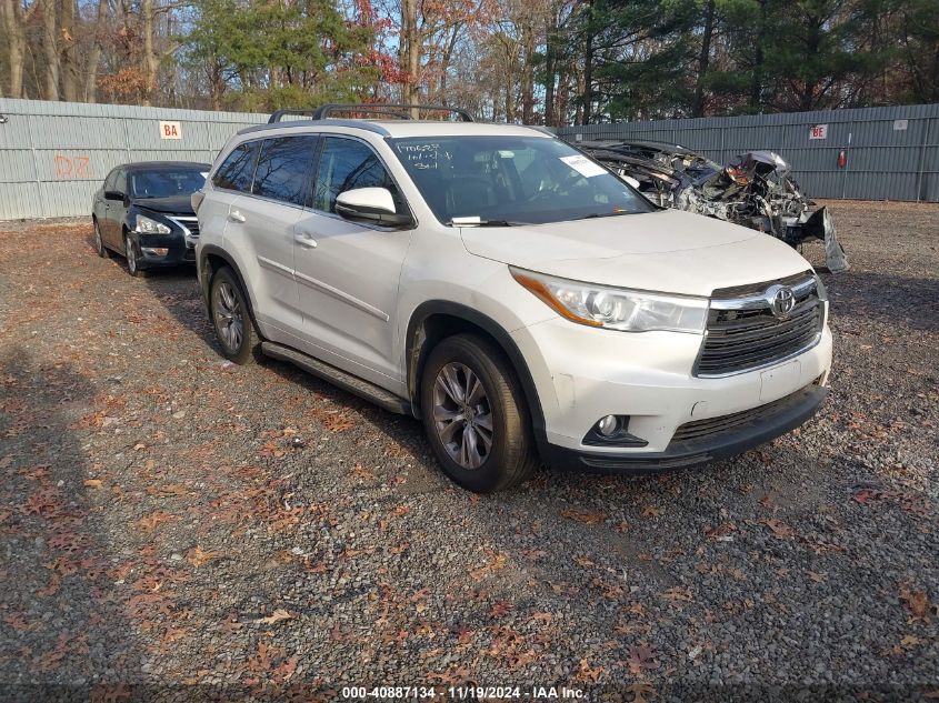 VIN 5TDJKRFH8FS133448 2015 Toyota Highlander, Xle V6 no.1