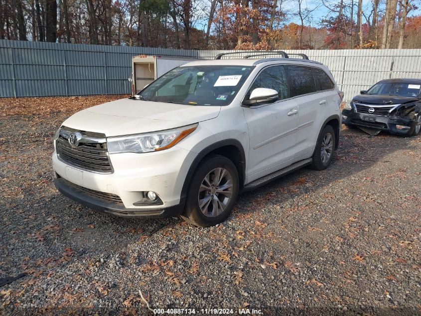 VIN 5TDJKRFH8FS133448 2015 Toyota Highlander, Xle V6 no.2