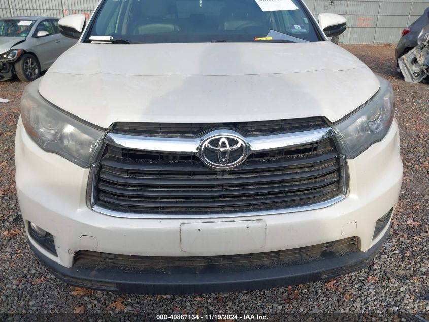 2015 Toyota Highlander Xle V6 VIN: 5TDJKRFH8FS133448 Lot: 40887134