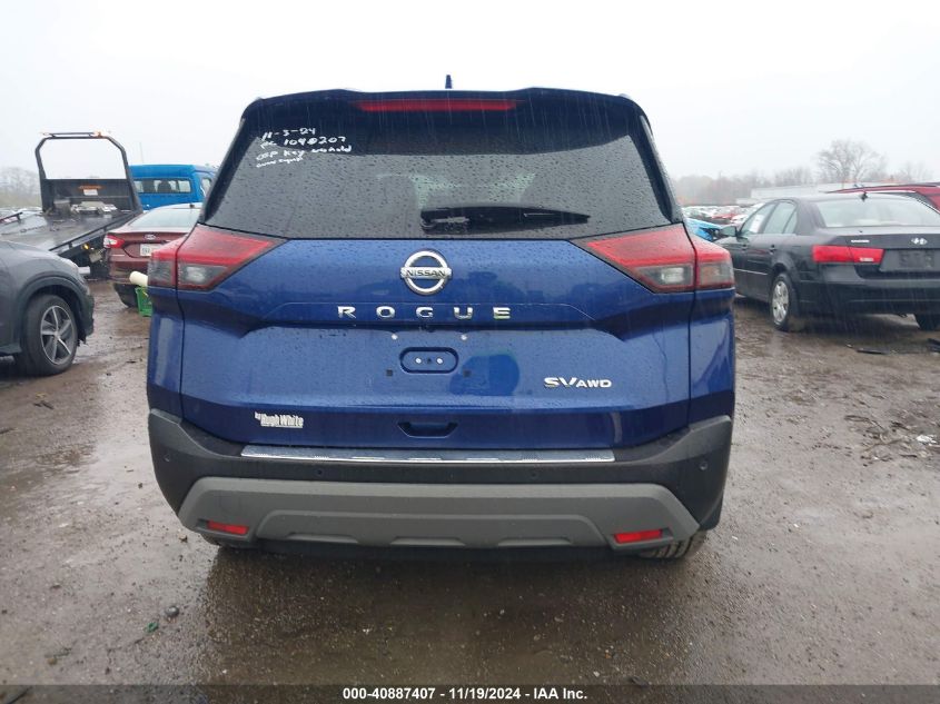 2021 Nissan Rogue Sv Intelligent Awd VIN: JN8AT3BB9MW205383 Lot: 40887407