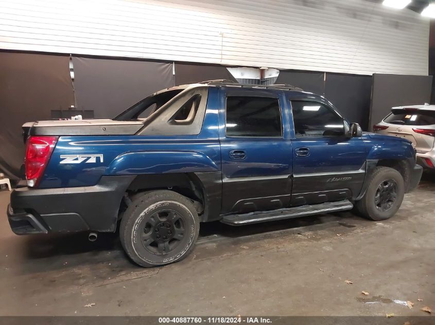 2002 Chevrolet Avalanche 1500 VIN: 3GNEK13T72G122341 Lot: 40887760