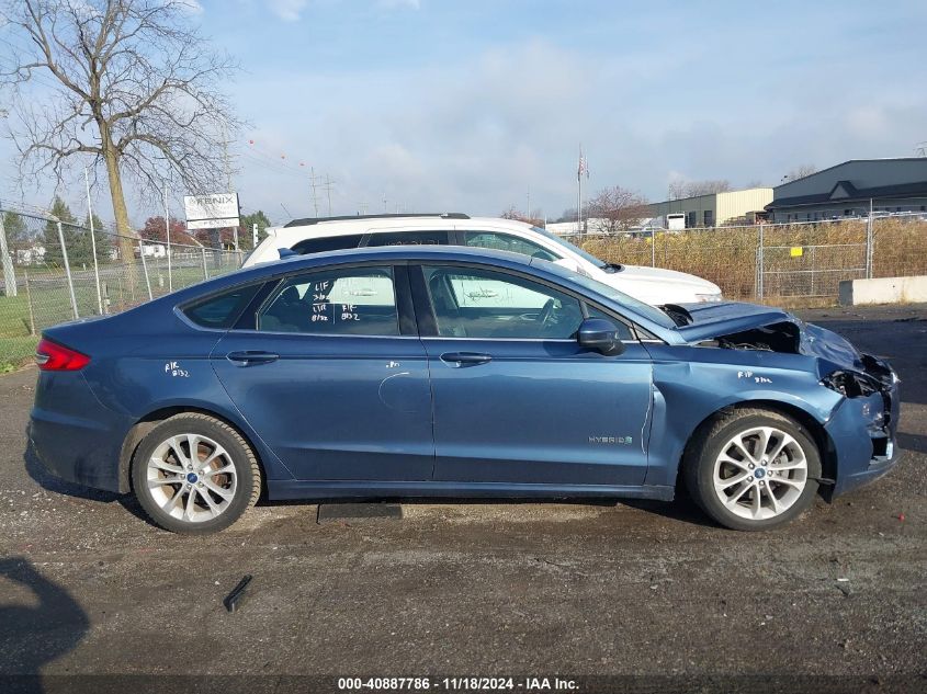 2019 Ford Fusion Hybrid Se VIN: 3FA6P0LU9KR147561 Lot: 40887786