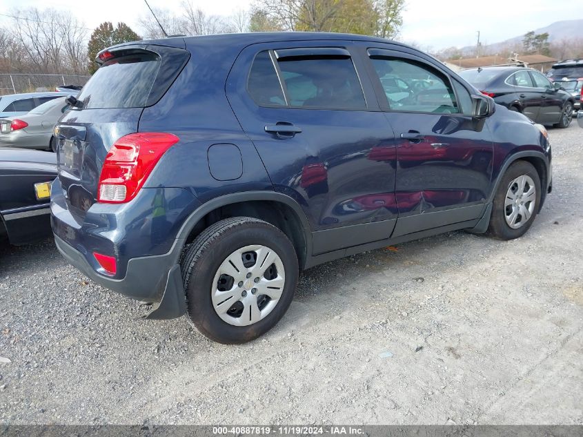 VIN 3GNCJKSB1JL377601 2018 Chevrolet Trax, LS no.4