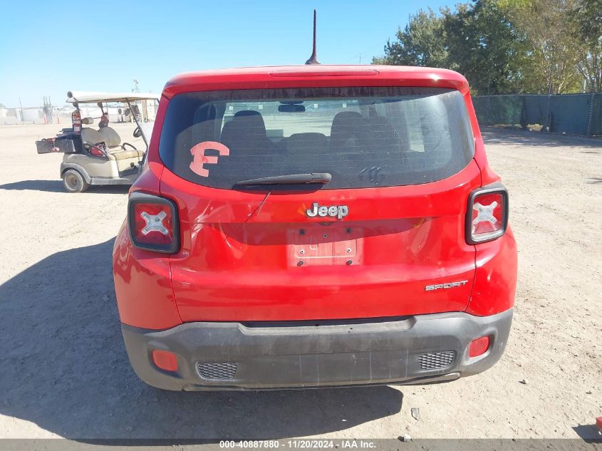 2017 Jeep Renegade Sport Fwd VIN: ZACCJAAB3HPF14009 Lot: 40887880