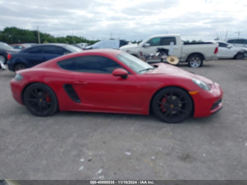 VIN WP0AB2A80JK279454 2018 Porsche 718 Cayman, Gts no.14