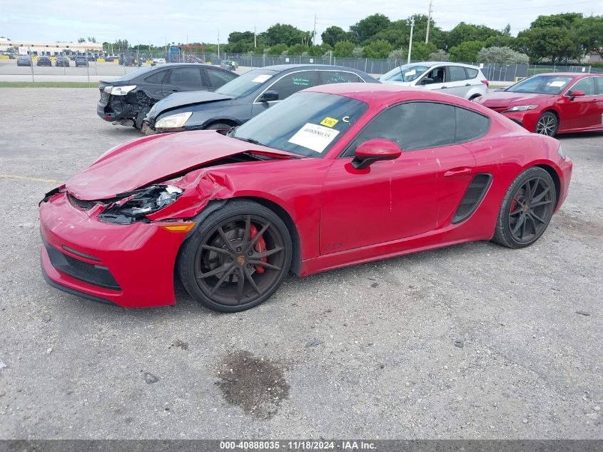 VIN WP0AB2A80JK279454 2018 Porsche 718 Cayman, Gts no.2