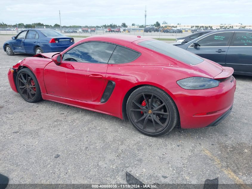 VIN WP0AB2A80JK279454 2018 Porsche 718 Cayman, Gts no.3