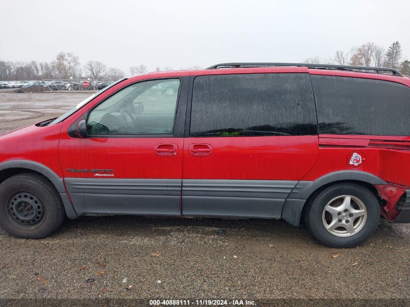 1998 Pontiac Trans Sport VIN: 1GMDX03E0WD162972 Lot: 40888111