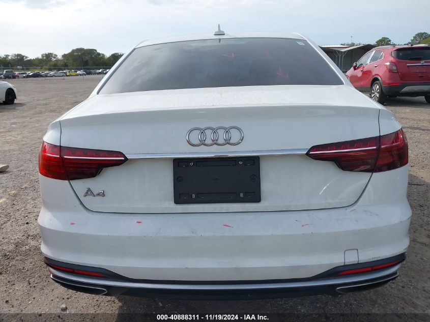 2020 Audi A4 Premium 40 Tfsi Front-Wheel Drive S Tronic VIN: WAUGMAF49LA041175 Lot: 40888311