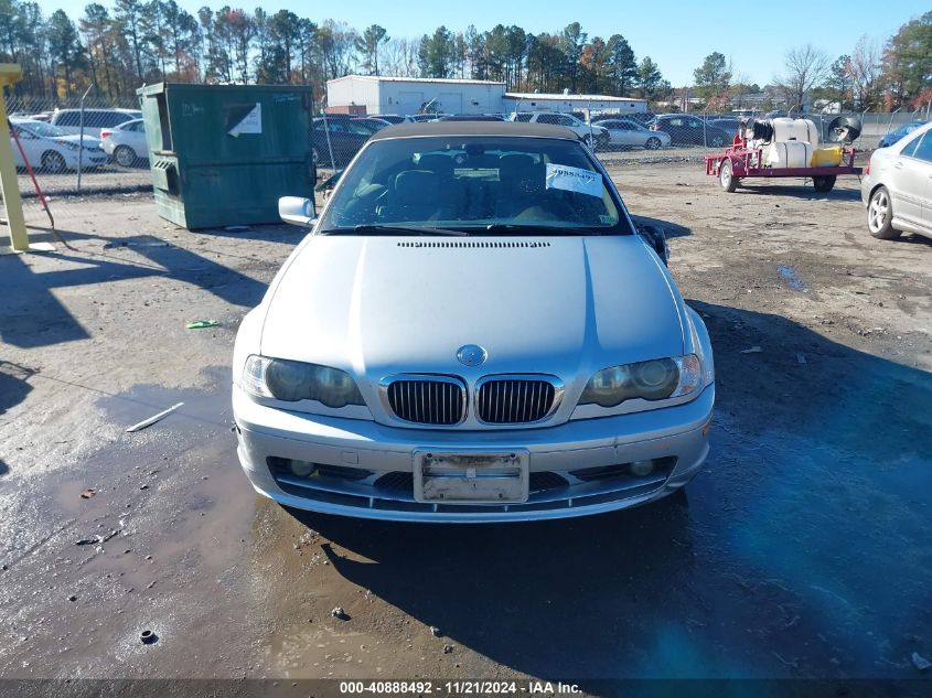 2003 BMW 325Ci VIN: WBABS334X3PG92086 Lot: 40888492