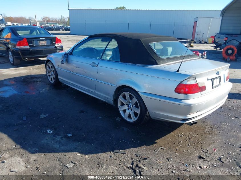 2003 BMW 325Ci VIN: WBABS334X3PG92086 Lot: 40888492