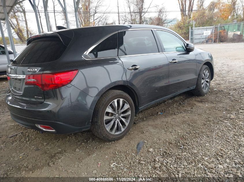 2016 Acura Mdx Technology Acurawatch Plus Packages/Technology Package VIN: 5FRYD4H49GB031313 Lot: 40888586