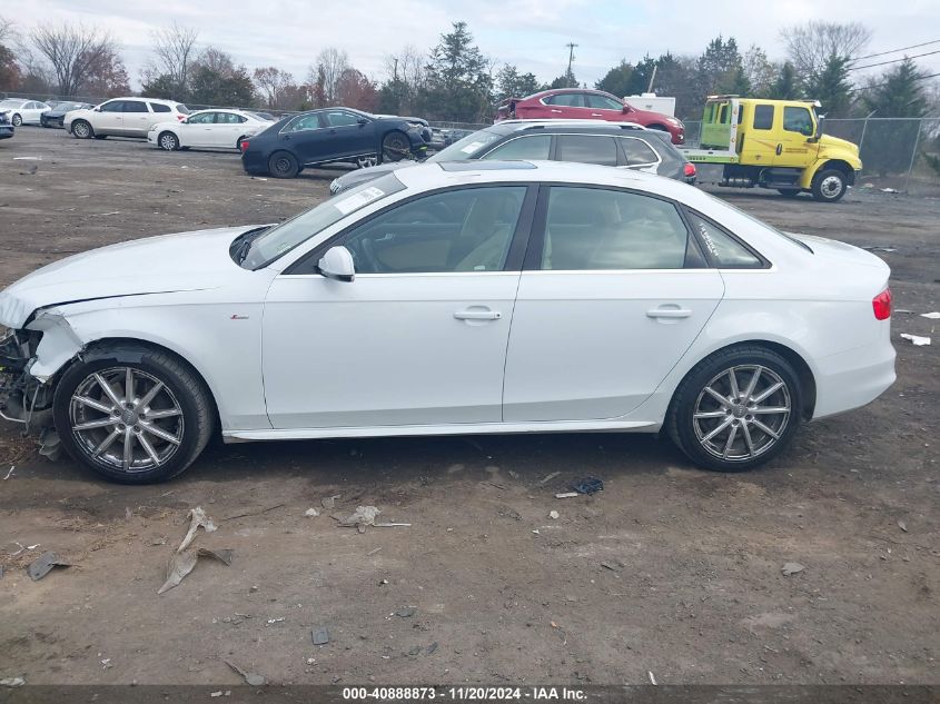 2014 Audi A4 2.0T Premium VIN: WAUFFAFL5EN040775 Lot: 40888873