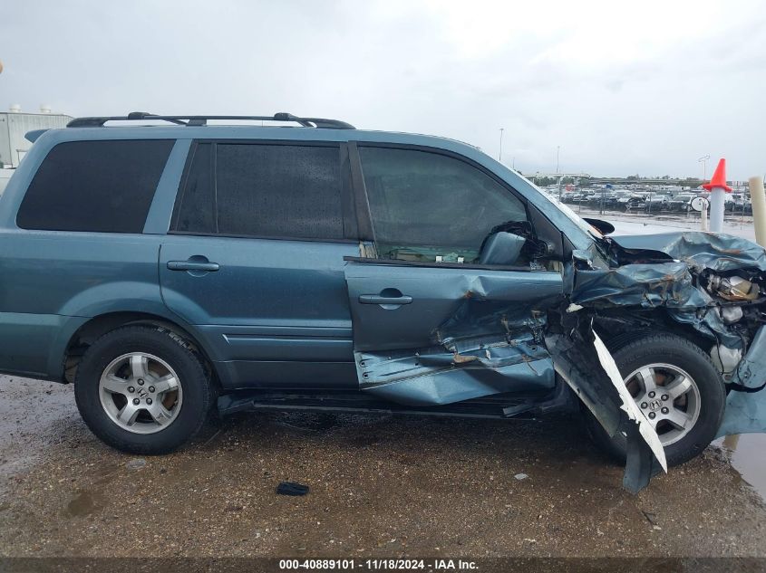 2006 Honda Pilot Ex-L VIN: 5FNYF28796B035158 Lot: 40889101