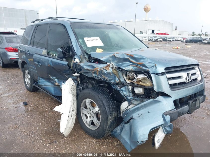 2006 Honda Pilot Ex-L VIN: 5FNYF28796B035158 Lot: 40889101