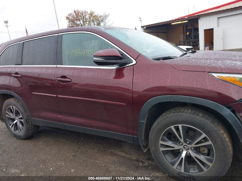 2019 Toyota Highlander Le Plus VIN: 5TDBZRFH7KS724686 Lot: 40889887