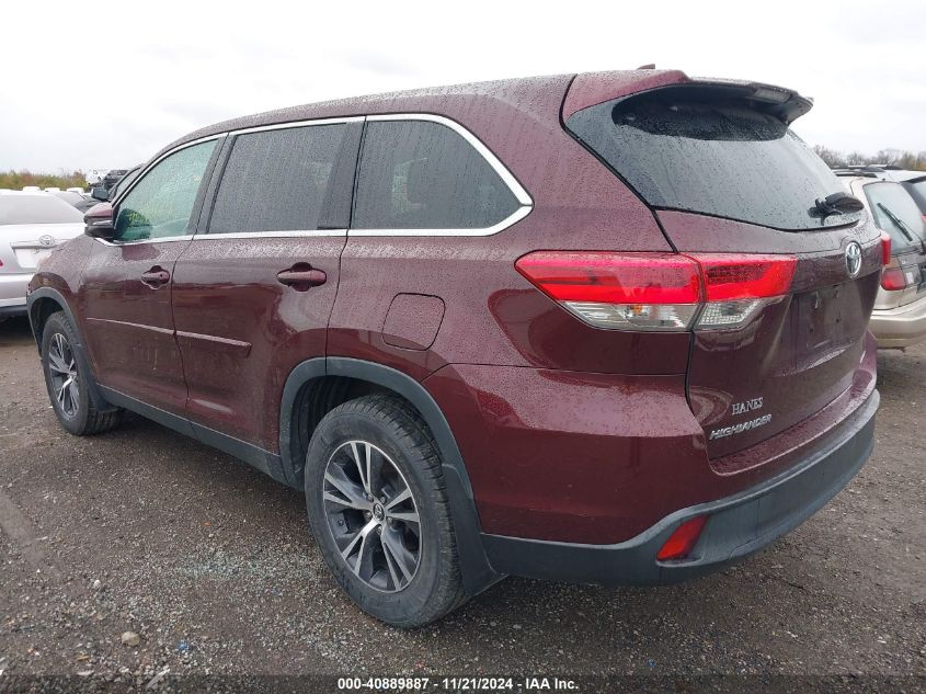 2019 Toyota Highlander Le Plus VIN: 5TDBZRFH7KS724686 Lot: 40889887