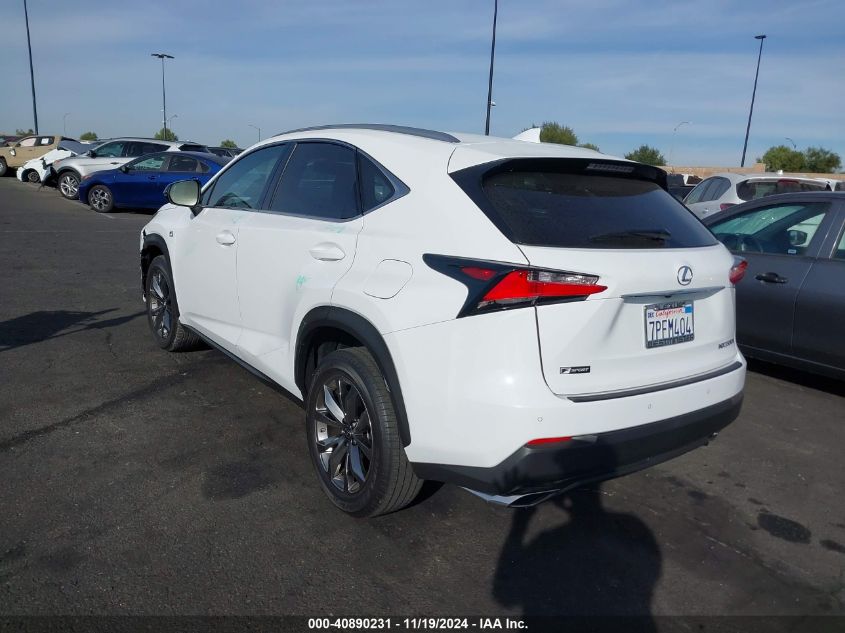 2016 Lexus Nx 200T F Sport VIN: JTJYARBZ4G2025351 Lot: 40890231