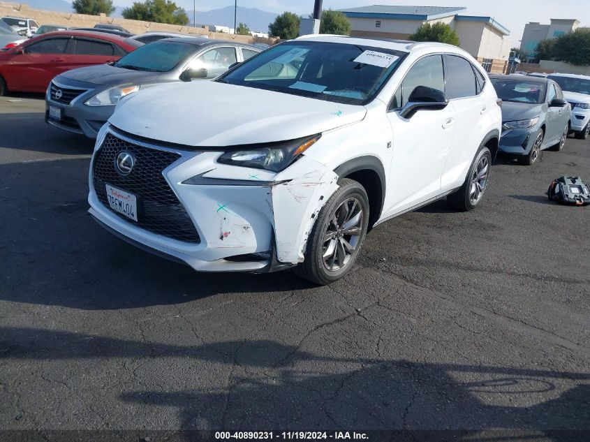 VIN JTJYARBZ4G2025351 2016 Lexus NX, 200T F Sport no.2