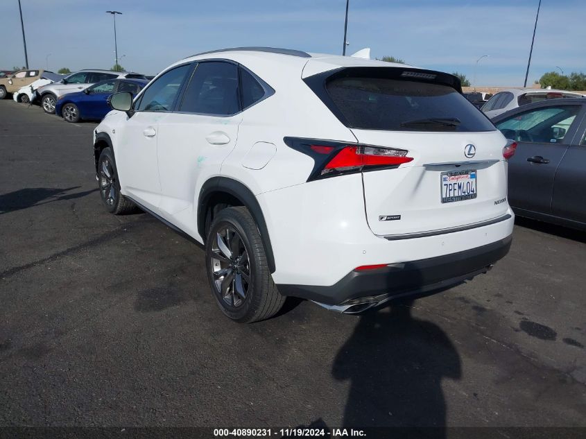 VIN JTJYARBZ4G2025351 2016 Lexus NX, 200T F Sport no.3